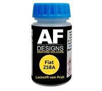 Alex Flittner Designs Pennarello per ritocchi compatibile con Fiat 258A Giallo Ginestra smalto ad asciugatura rapida vernice per ritocchi vernice per auto