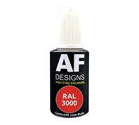 Alex Flittner Designs Pennarello vernice RAL 3000 rosso fuoco lucido 20 ml penna di riparazione acrilico vernice per ritocco di riparazione legno metallo mobili bagno