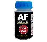 Alex Flittner Designs RAL 3002 - Vernice acrilica ad asciugatura rapida, 50 ml, colore: rosso carminio lucido opaco