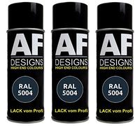 Alex Flittner Designs RAL5004 - Vernice spray per auto, 3 pezzi, colore: nero/blu lucido