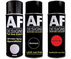 Alex Flittner Designs Set de bombes de peinture époxy compatible avec Toyota 6R4 Dark Green Perl Bomboletta spray Primer EP Vernice trasparente