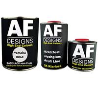 Alex Flittner Designs Set di 1,25 vernice base per Yamaha 00GE Silky White Perl vernice trasparente indurente per moto pronto a spruzzare