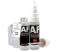 Alex Flittner Designs Stylo de retouche compatible avec Fiat 249 Bianco Banchisa La laque transparente à séchage rapide, laque de retouche, peinture automobile