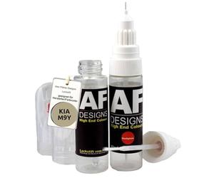 Alex Flittner Designs Stylo de retouche compatible avec KIA M9Y Milky Beige Metallic La laque transparente à séchage rapide, laque de retouche, peinture automobile