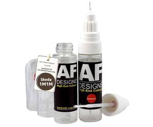Alex Flittner Designs Stylo de retouche compatible avec Skoda 1M1M Mato Brown Metallic La laque transparente à séchage rapide, laque de retouche, peinture automobile