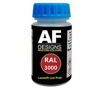 Alex Flittner Designs - Vernice acrilica opaca, 50 ml, colore: rosso fuoco RAL 3000, ad asciugatura rapida