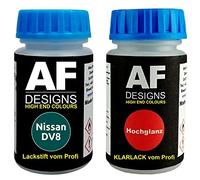 Alex Flittner Designs Vernice per Nissan DV8 Marine Green Metallic + vernice trasparente da 50 ml