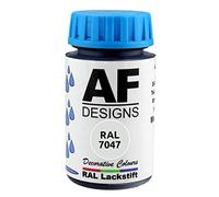 Alex Flittner Designs Vernice per ritocco RAL 7047 Grigio Teegrau 4 lucido 50 ml legno metallo mobili bagno vernice di riparazione