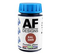 Alex Flittner Designs Vernice RAL 3009 rosso ossido lucido 50 ml legno metallo mobili bagno vernice ritocco vernice di riparazione