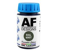 Alex Flittner Designs Vernice RAL 6007 Verde Bottiglia Opaca 50 ml per Legno, Metallo, Mobili, Bagno - Vernice di Ritocco e Riparazione