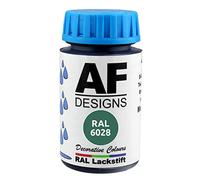 Alex Flittner Designs Vernice RAL 6028 Verde Ciliegio Lucido 50 ml per Legno, Metallo, Mobili, Bagno - Vernice di Ritocco e Riparazione