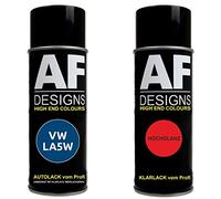 Alex Flittner Designs, vernice spray per auto, set adatto per VW/Volkswagen Ravenna Metallic LA5W, vernice di base trasparente, 400 ml