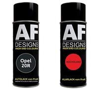 Alex Flittner Designs, vernice spray per auto, set per Opel 20R, nero zaffiro, perla, vernice di base trasparente, 400 ml
