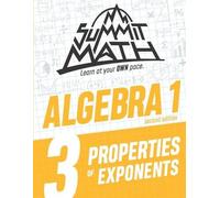 Alex Joujan Summit Math Algebra 1 Book 3 (Tascabile)