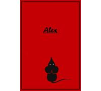 Alex: Rotes Notizbuch mit Mäusemotiv | A5 | liniert | 120 Seiten | Softcover