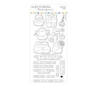 Alex Syberia Designs Set di timbri con pinguino, 4 x 8