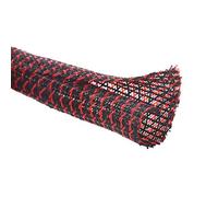Alex Tech 10mm-7.7m Guaina Cavi Self-closing Raccogli Cavi Nascondi Cavi Guaina Per Cavi Per Ufficio Casa Auto - Nero Rosso