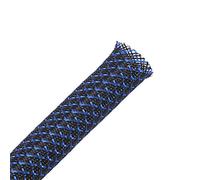 Alex Tech 22mm-30m Guaina Cavi Espandibile Guaina Per Cavi Intrecciato - Nero Blu