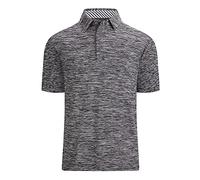 Alex Vando - Polo da uomo a maniche corte da golf, traspirante, traspirante, a maniche corte, casual, da uomo - nero - M