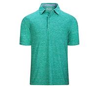 Alex Vando - Polo da uomo a maniche corte da golf, traspirante, traspirante, a maniche corte, casual, da uomo - verde - M