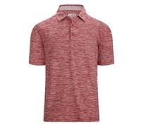 Alex Vando - Polo da uomo a maniche corte da golf, traspirante, traspirante, a maniche corte, casual, da uomo - marrone - L