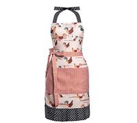 Alex Virtue Grembiule retrò con motivo floreale con grandi tasche, per donne e ragazze, per cucina, panetteria, regalo per la mamma, bel pollo, taglia unica