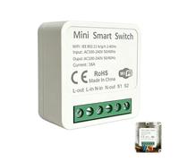 Alexa, interruttore della luce Smart Life, Smart Home, 2,4 G WiFi | Compatibile con assistente vocale Alexa, Smart Life, Tuya, interruttore della luce integrato, conduttore neutro richiesto