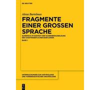 Alexa Sabine Bartelmus Fragmente einer grossen Sprache (Copertina rigida)