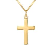 Alexander Castle Collana con croce in argento Sterling placcato oro, stile classico, catena da 45,7 cm, 2,3 g