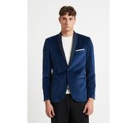 ALEXANDER DEM Giacca Uomo in Velluto Rever a Scialle e Chiusura Un Bottone MODELLO 0513. - Blu / 48