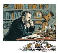 Alexander Graham Bell Puzzle in Legno 300 Pezzi Puzzle Adulto Per Gioco Familiare Regalo Per Amore E Amico Divertimento Gioco Decorazione Interna Unica Stress Relief 300pcs (40x28cm)