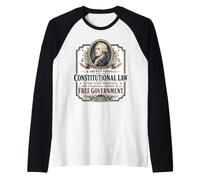 Alexander Hamilton US Costituzione Libera Governo Citazione Maglia con Maniche Raglan