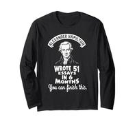Alexander Hamilton Wrote 51 Essays in 6 Months Vintage Maglia a Manica