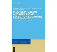 Alexander L. Sakhnovich Lev A. Sak Inverse Problems and Nonl (Copertina rigida)