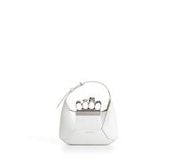 ALEXANDER MCQUEEN 2590 $ The Jewelled Hobo Mini Bag - avorio, manico nocca,...