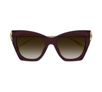 Alexander Mcqueen Am0375s Occhiali Da Sole Donna Marrone Farfalla Marrone 53mm