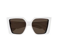 Alexander Mcqueen Am0467s Occhiali Da Sole Donna Bianco Farfalla Marrone 56mm