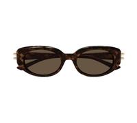 Alexander Mcqueen Am0469s Occhiali Da Sole Donna Avana Ovali Marrone 50mm