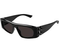 Alexander McQueen AM0471S 001, Nero, RECYCLED acetate, Unisex occhiali da sole 53