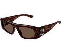 Alexander McQueen AM0471S 002, Avana, RECYCLED acetate, Unisex occhiali da sole 53