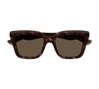 Alexander Mcqueen Am0473s Occhiali Da Sole Donna Avana Squadrato Marrone 53mm