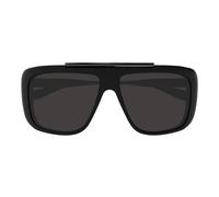 Alexander Mcqueen Am0492s Occhiali Da Sole Unisex Nero Pilot Grigio 60mm