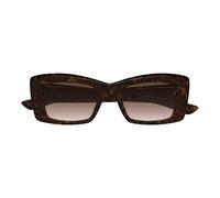 Alexander Mcqueen Am0526s Occhiali Da Sole Donna Avana Farfalla Marrone 50mm