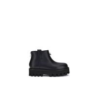 Alexander McQueen Black Calf Leather Bos Taurus Ankle Boots - EU39/US9