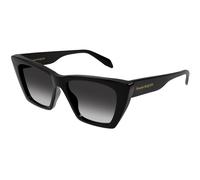 Alexander McQueen Donna Alexander McQueen AM0299S 001 Occhiali da sole Acetato Nero Grigio Cat Eye Normale Sfumato