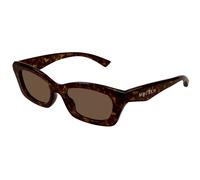 Alexander McQueen Donna Alexander McQueen AM0474S 002 Occhiali da sole Acetato Havana Marrone Squadrata