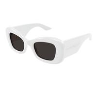 Alexander McQueen Donna AM0434S 005 Occhiali da sole Acetato Bianco Grigio Cat Eye