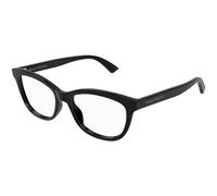 Alexander McQueen Donna AM0461O 001 Montature da vista Acetato Nero Trasparente Cat Eye