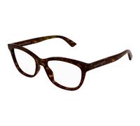 Alexander McQueen Donna AM0461O 002 Montature da vista Acetato Havana Trasparente Cat Eye