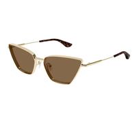 Alexander McQueen Donna AM0501S 002 Occhiali da sole Metallo Oro Marrone Cat Eye